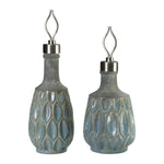 Uttermost 18925 Arpana Blue And Gray Bottles S/2