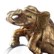 Circus Act Gold Elephant Bookends, S/2