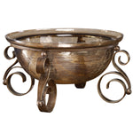 Uttermost 18955 Alya Bronze Glass Bowl