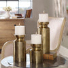 Uttermost 18958 Amina Antique Brass Candleholders Set/3