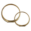 Uttermost 18961 Jimena Gold Ring Sculptures Set/2