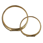 Uttermost 18961 Jimena Gold Ring Sculptures Set/2