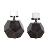 Uttermost 17510 Dash Steel Polygon Candleholders Set/2