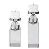 Uttermost 17561 Lucian Nickel Candleholders, Set/2