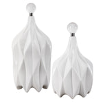 Uttermost 17868 Klara White Bottles, Set of 2