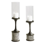 Uttermost 17882 Deane Marble Candleholders, Set of 2