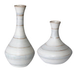 Uttermost 17964 Potter Fluted Striped Vases,Set of 2