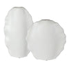 Uttermost 17963 Ruffled Feathers Modern White Vases, Set of 2