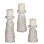 Uttermost 17966 Kyan Ceramic Candleholders, Set of 3