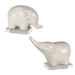 Uttermost 17968 Kyan Ceramic Elephant Sculptures, Set of 2