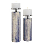 Uttermost 17999 Havana Blue Candleholders, Set of 2