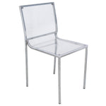 LeisureMod Modern Almeda Acrylic Dining Chair Clear