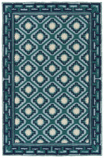 Kaleen Rugs Ayrlies Garden Collection AGC02-91 Teal Area Rug