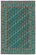 Kaleen Rugs Ayrlies Garden Collection AGC04-91 Teal Area Rug