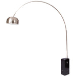 LeisureMod Arco Lamp with Marble Cube Base