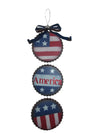 Benzara 3 Bottle Cap Americana Metal Wall Decor