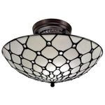 Amora Lighting AM030CL17B Tiffany Style Ceiling Fixture Lamp 17" Wide