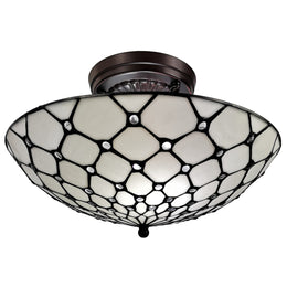 Amora Lighting AM030CL17B Tiffany Style Ceiling Fixture Lamp 17