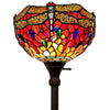 Amora Lighting AM040FL14B Tiffany Style Dragonfly Torchiere Floor Lamp 72" High