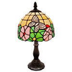 Amora Lighting AM042TL08B Tiffany Style Floral Mini Table Lamp 15" High 