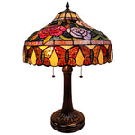 Amora Lighting AM060TL16B Tiffany Style Table Lamp Banker 23" Tall
