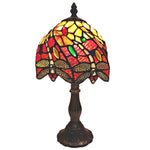 Amora Lighting AM064TL08B Tiffany Style  Dragonfly Table Lamp 14.5" Tall