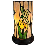 Amora Lighting AM089ACCB Tiffany Style Dragonfly Mini Table Lamp 10" High