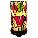 Amora Lighting AM092ACCB Tiffany Style Floral Mini Table Lamp 10" Tall