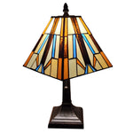 Amora Lighting AM100TL08B Tiffany Style Mission Table Lamp 15.5" High