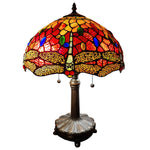 Amora Lighting AM1035TL14B Tiffany Style Dragonfly Table Lamp 2 light 18.5" High