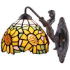 Amora Lighting AM1074WL08 Tiffany Style Sunflower Wall Lamp 8" Wide