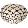 Amora Lighting AM1097WL12B Tiffany Style White Wall Sconce Lamp 12" Wide