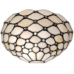 Amora Lighting  Tiffany Style White Wall Sconce Lamp 12" Wide