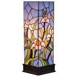 Amora Lighting AM1115TL06B Tiffany Style Floral Table Lamp 16" High, Multicolor