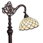 Amora Lighting AM121FL12B Tiffany Style Jewel Reading Floor Lamp 62" High