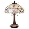 Amora Lighting AM204TL16B Tiffany Style White Table Lamp 23" High
