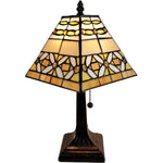 Amora Lighting  Tiffany Style  Mission Jeweled Table Lamp 15" Tall