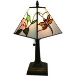 Amora Lighting AM220TL08 Tiffany Style Mission Dragonfly Table Lamp 15" Tall