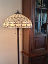 Amora Lighting Tiffany Style AM222FL18B Royal White Floor Lamp 60" Tall
