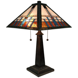 Amora Lighting AM239TL14B Tiffany Style Mission Table Lamp 21