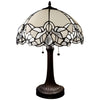 Amora Lighting AM241TL16B Tiffany Style Jeweled White Table Lamp 24" High