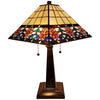 Amora Lighting AM242TL14B Tiffany Style Floral Mission Table Lamp 23" High