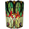 Amora Lighting AM247WL10B Tiffany Style Double-light Floral Wall Sconce 13.5" High