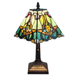 Amora Lighting AM253TL08B Tiffany Style Floral Mission Style Table Lamp 8" Wide