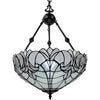Amora Lighting AM263HL18B Tiffany Style Floral Hanging Lamp 18" Wide