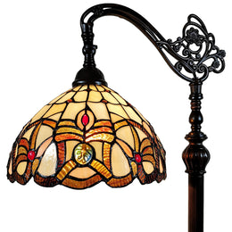 Amora Lighting AM272FL11B Tiffany-Style Victorian Reading Floor Lamp 62