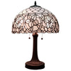 Amora Lighting AM273TL16B Tiffany Style Floral White Table Lamp 24" Tall