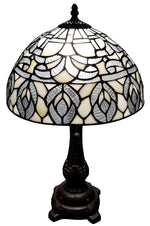 Amora Lighting Tiffany Style Peacock Design Table Lamp 19" Tall