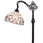Amora Lighting Tiffany Style AM283FL12B Floral Design Floor Reading Lamp 62" Tall