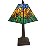 Amora Lighting Tiffany Style Dragonfly Table Lamp 14.5" Tall